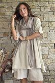 Dusk Bubble Cotton Smock Top Stone